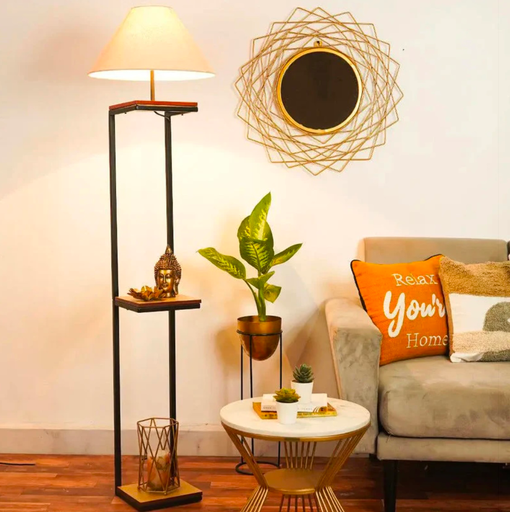 Asthetic Lamp with Shelves