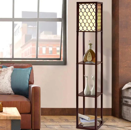 Asthetic Square Lamp with Shelves
